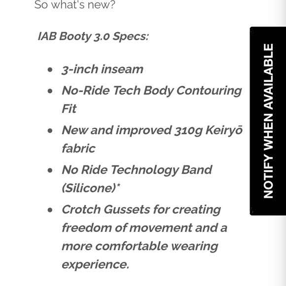 IAB 3.0 booty shorts - Picture 6 of 6